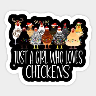 Just A Girl Who Loves Chickens Sticker